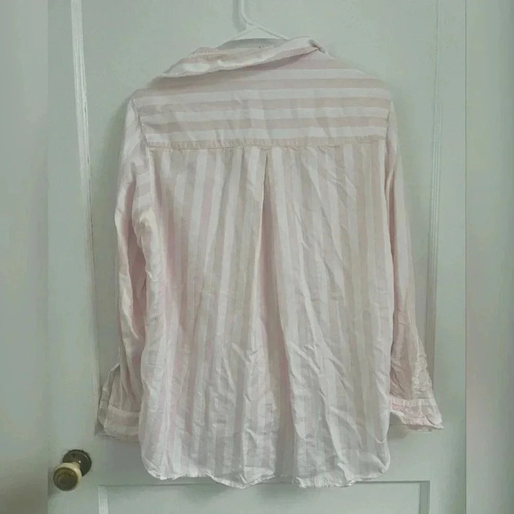 Grayson The Hero Lyocell Pink White Striped Button Down Size M - Picture 5 of 5